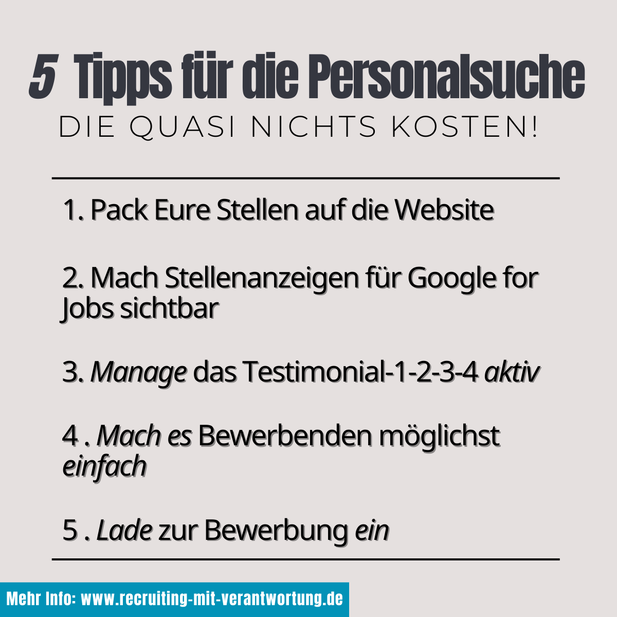 5 Tipps für die Personalsuche für kleine Unternehmen